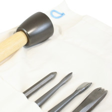 Set de 5 outils de sculpture pour pierre dure Guillet