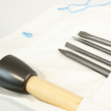 Set de 5 outils de sculpture pour pierre tendre Guillet