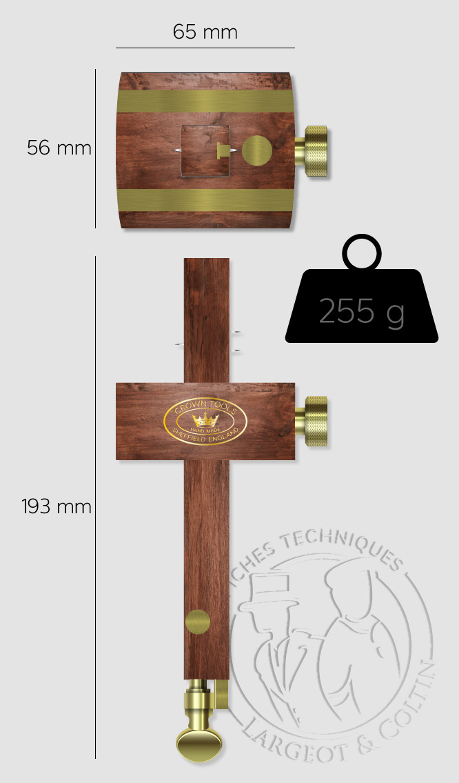 RARE - Trusquin traceur de menuisier/ébéniste longueur utile 32 cm en TBE -  Autres outils à main (6755922)